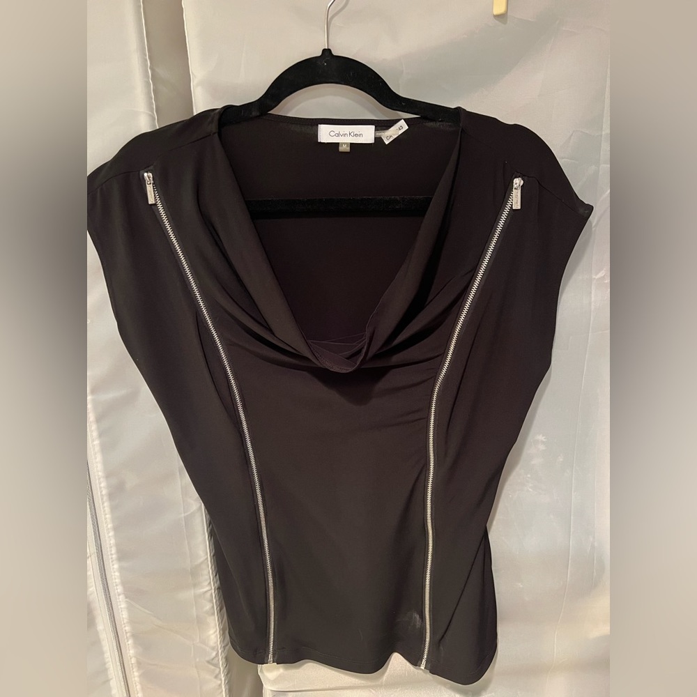 Black zippered top